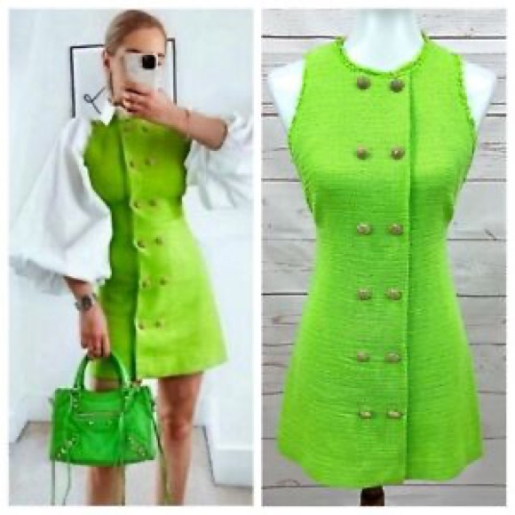 Zara Green Halter Sheath Mini Dress - Picture 1 of 9